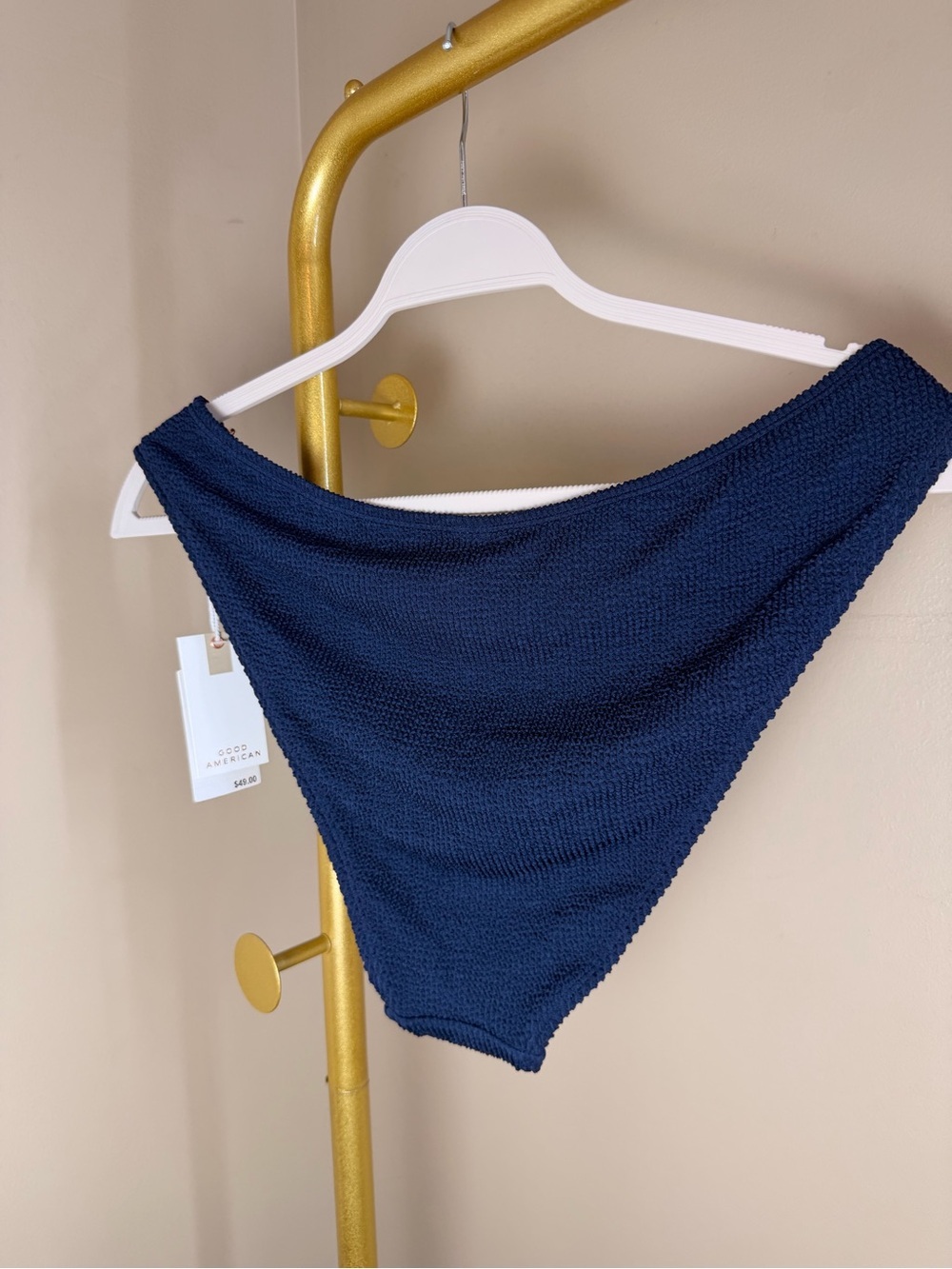 NWT Good American Crinkle Bikini Bottoms Ink Blue 2XL/3XL Plus Size - Picture 2 of 4
